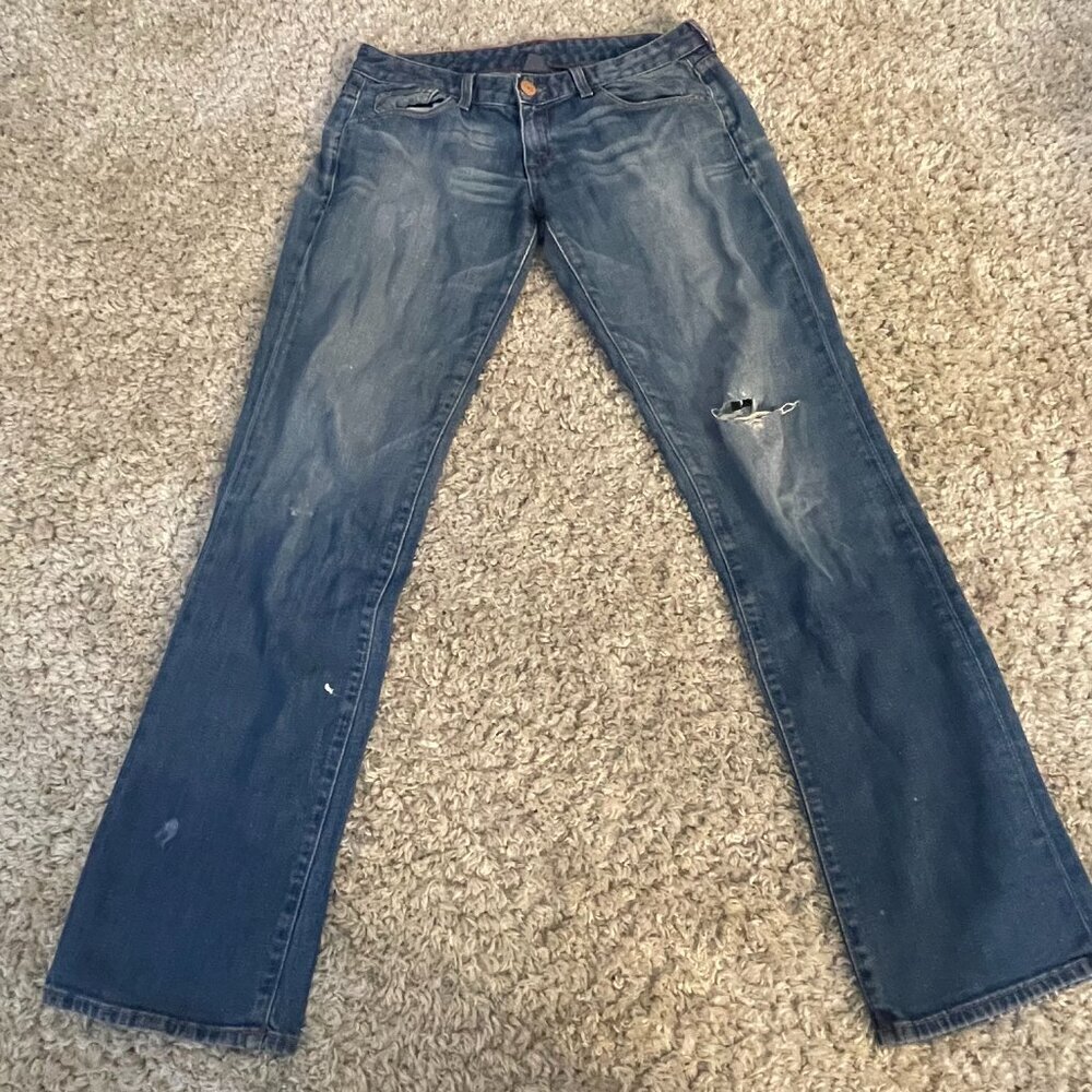 A|X Armani Exchange Bootcut Jeans 6 Long Y2K Distressed